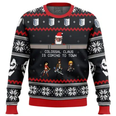 Attack on Titan Colossal Claus Ugly Christmas Sweater