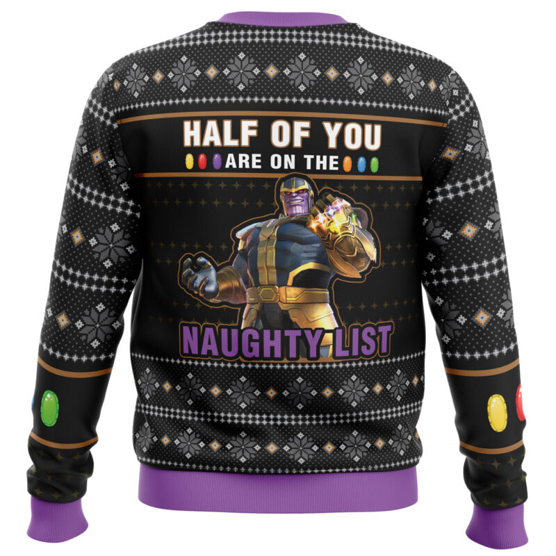 Thanos Naughty List Ugly Christmas Sweater - Image 2