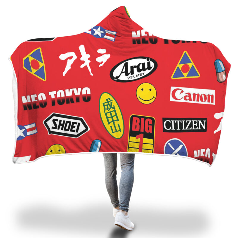 Akira Full Decals Hooded Blanket