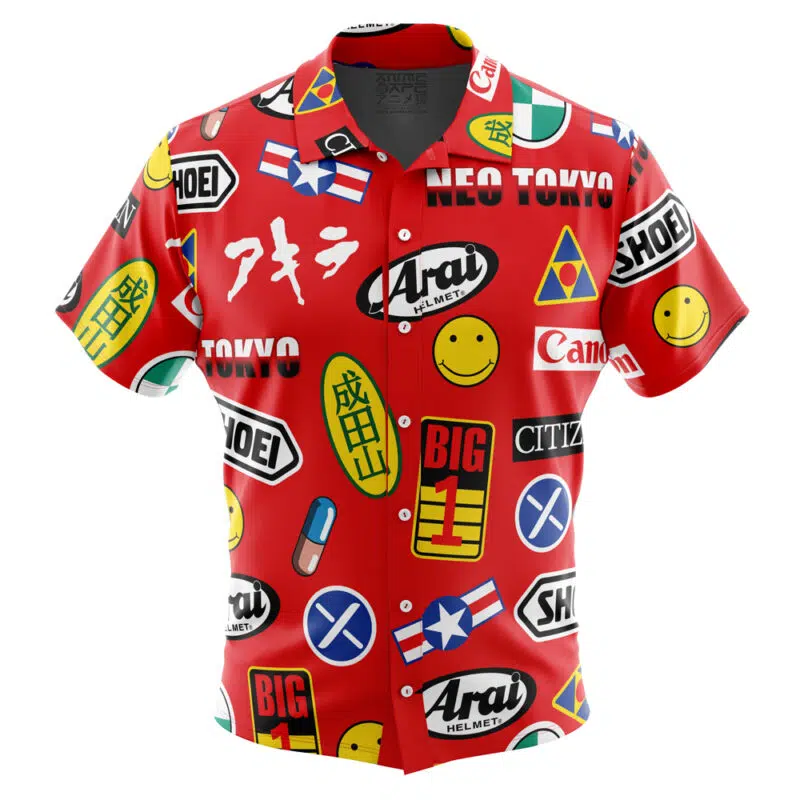 Akira Full Decals Button Down Hawaiian Shirt