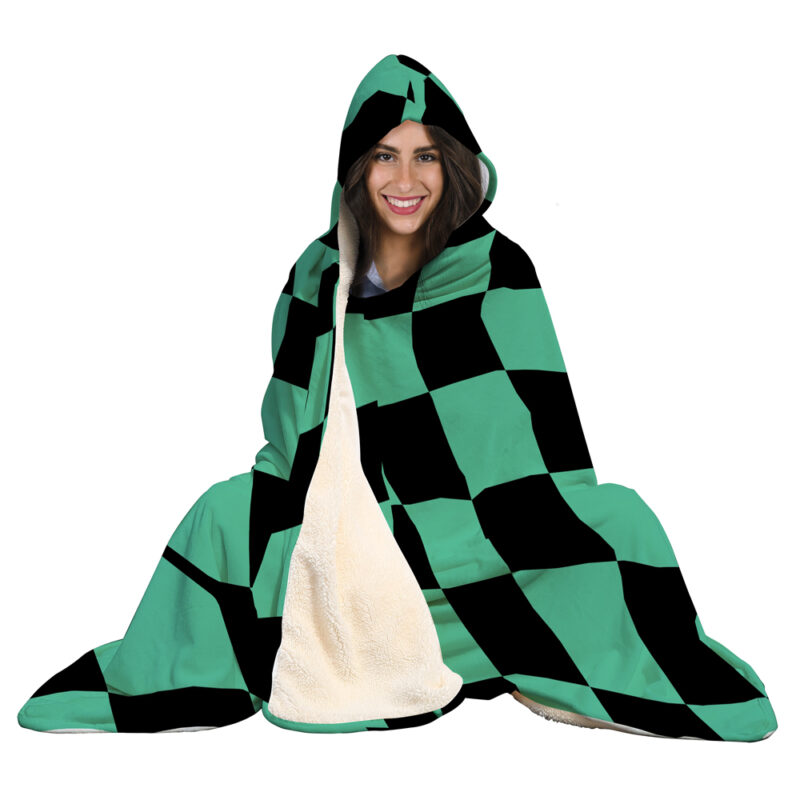 Tanjiro Kamado Demon Slayer Hooded Blanket - Image 5