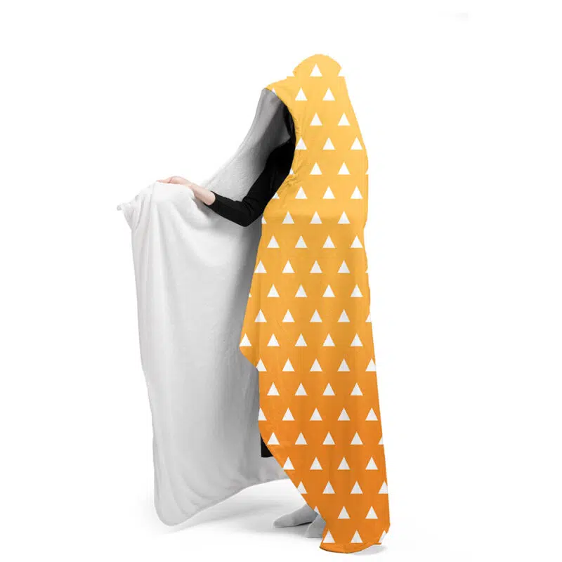 Zenitsu Agatsuma Demon Slayer Hooded Blanket - Image 3
