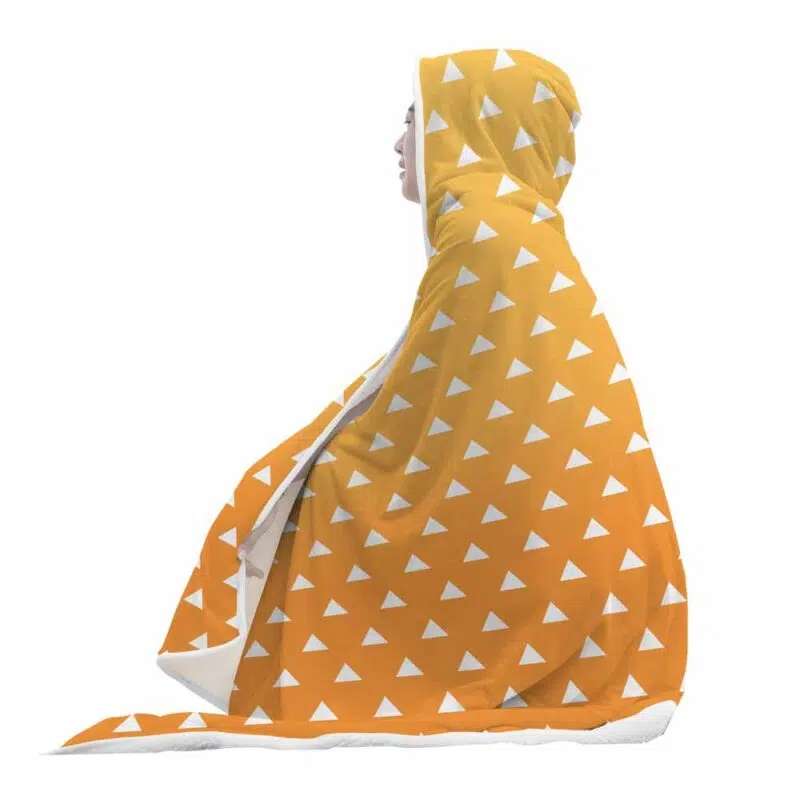 Zenitsu Agatsuma Demon Slayer Hooded Blanket - Image 5