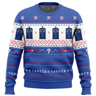 Dr Who TARDIS Christmas Sweater