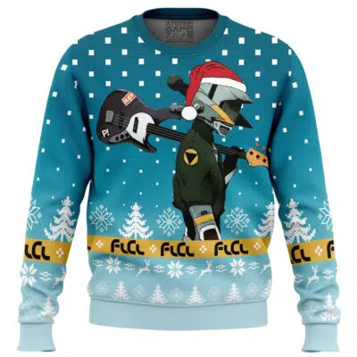 FLCL Canti Saw Christmas Tree Ugly Christmas Sweater