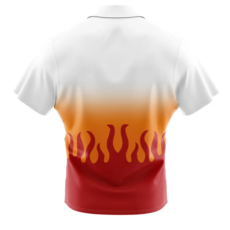 Kyojuro Rengoku Demon Slayer Button Up Hawaiian Shirt - Image 2