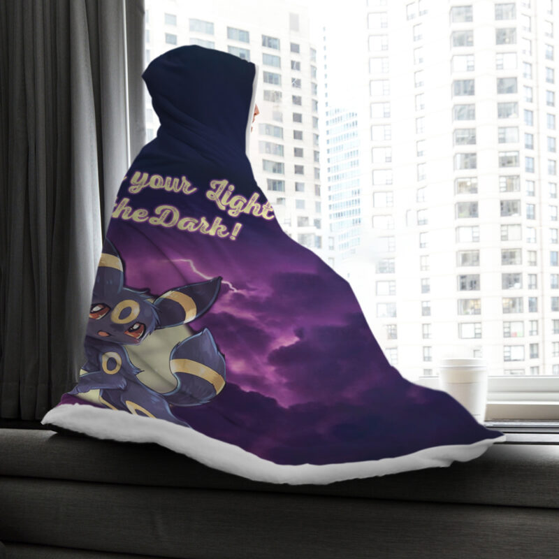 Umbreon Light in the Dark Pokemon Hooded Blanket - Image 2
