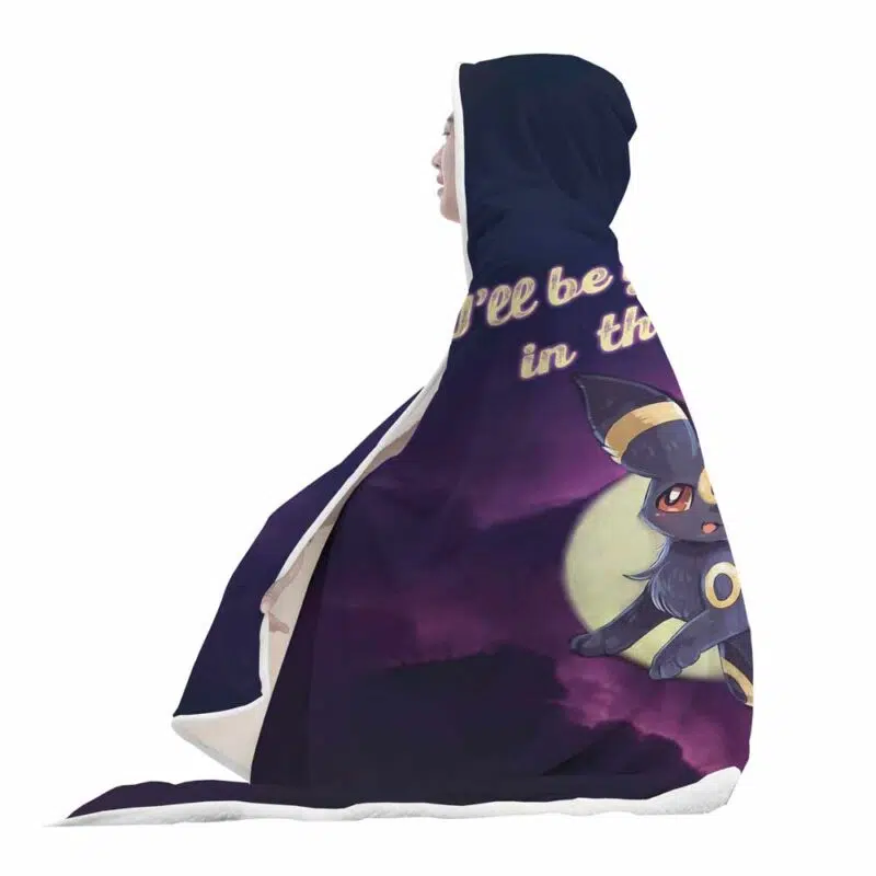 Umbreon Light in the Dark Pokemon Hooded Blanket - Image 5