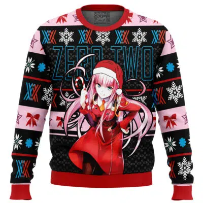 Darling in the Franxx Zero Two Ugly Christmas Sweater
