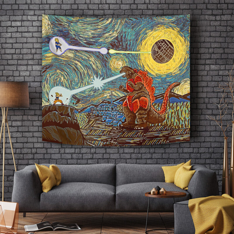 Epic Battle Dragon Ball Z Starry Night Tapestry - Image 5