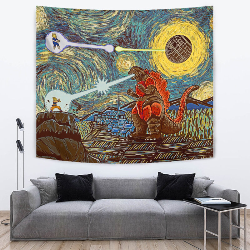 Epic Battle Dragon Ball Z Starry Night Tapestry - Image 3