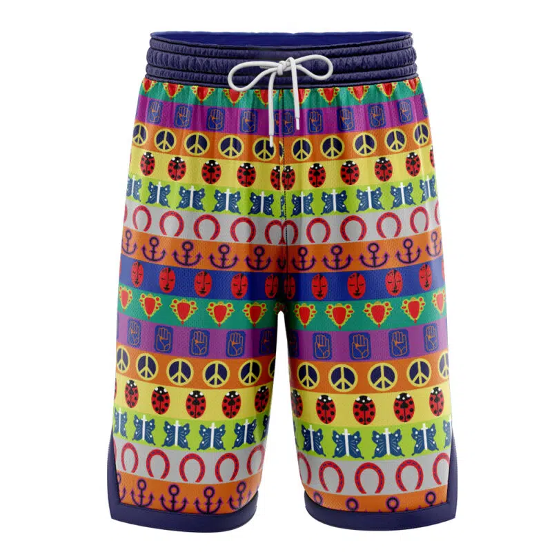 All Symbols Pattern Jojo's Bizarre Adventure Basketball Shorts