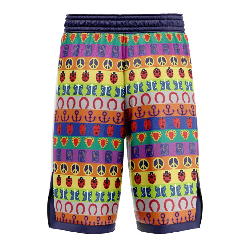 All Symbols Pattern Jojo's Bizarre Adventure Basketball Shorts - Image 2