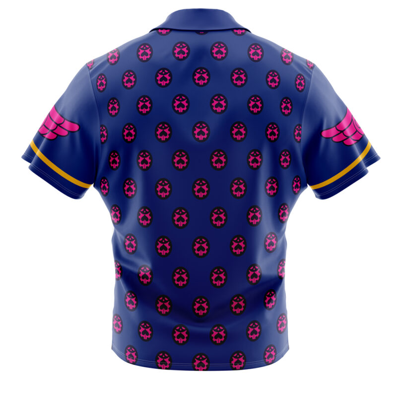 Giorno Giovanna Manga Jojo’s Bizarre Adventure Button Up Hawaiian Shirt - Image 2