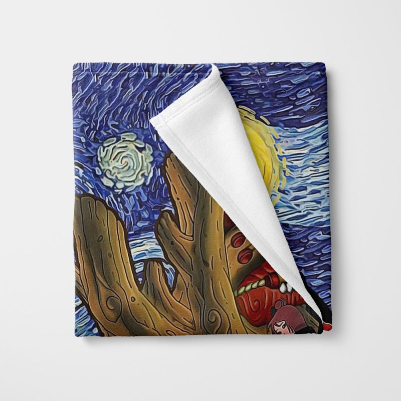 Akatsuki Gedo Statue  Starry Night Fleece Blanket - Image 2