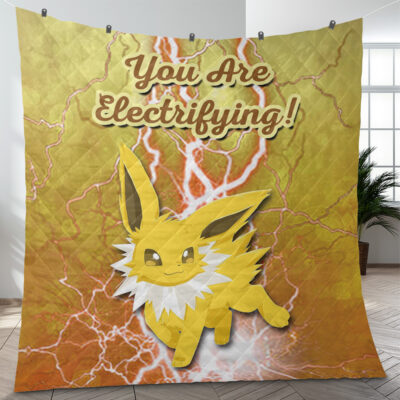 Eevee Amazing Pokemon Quilt Blanket