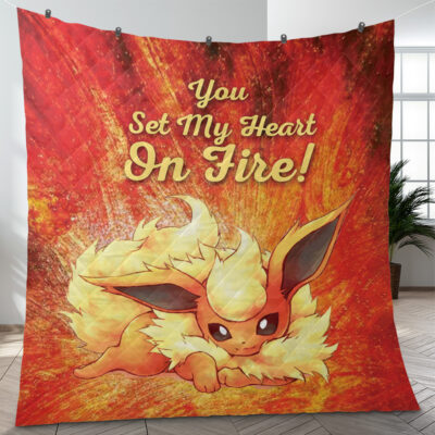 Espeon Always on my Mind Pokemon Quilt Blanket