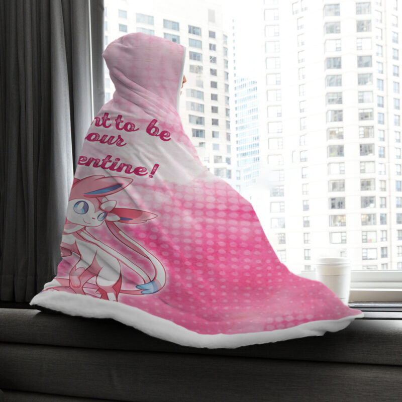 Sylveon Your Valentine Pokemon Hooded Blanket - Image 2