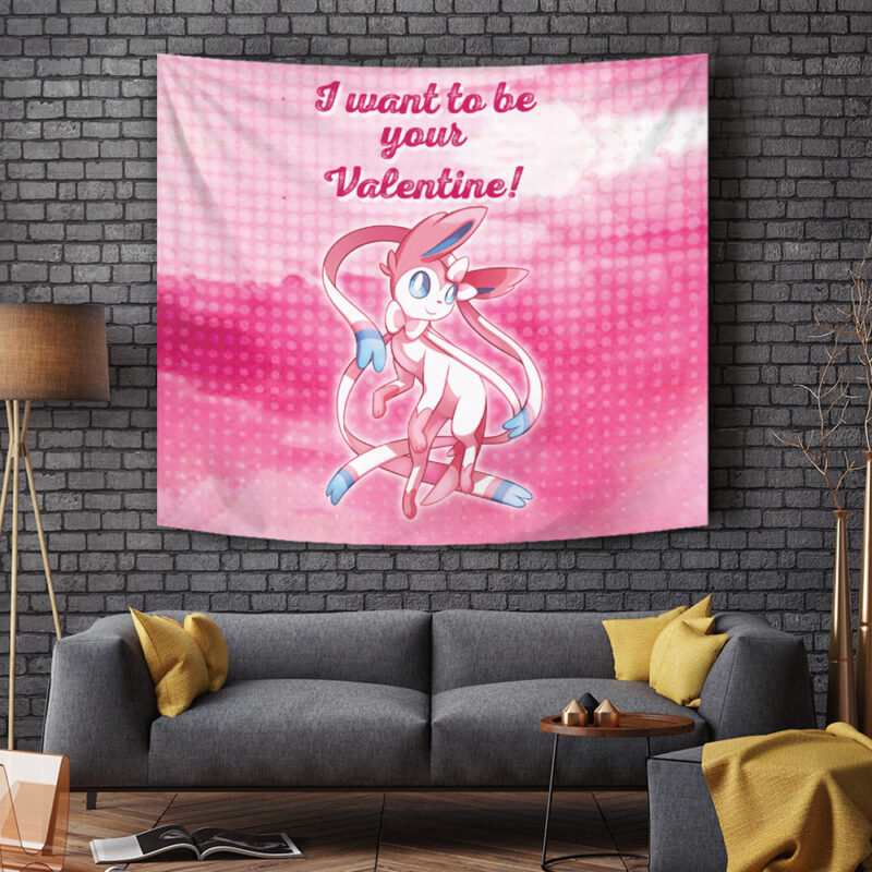 Sylveon Your Valentine Pokemon Tapestry - Image 4
