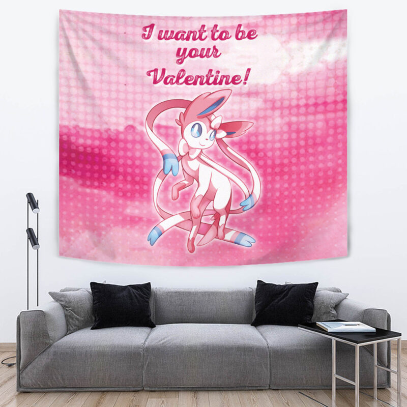 Sylveon Your Valentine Pokemon Tapestry - Image 2