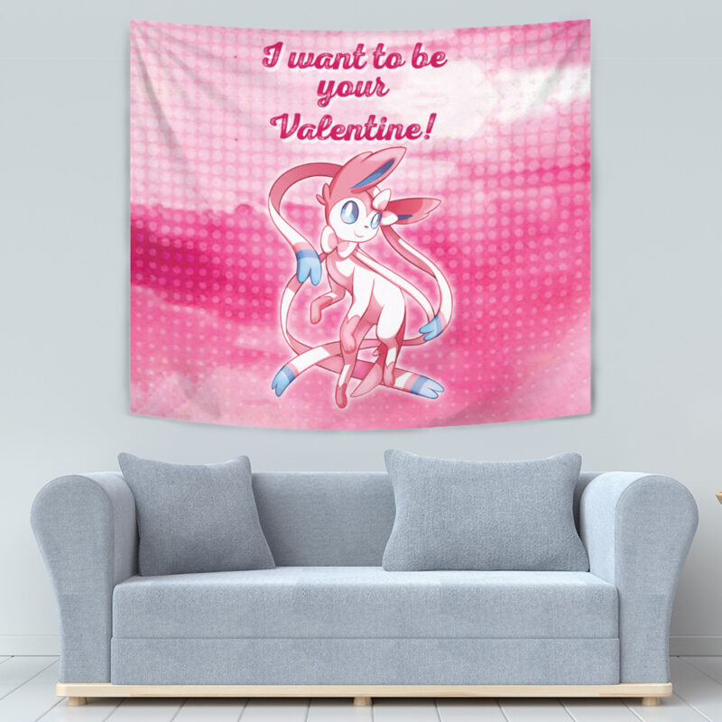 Sylveon Your Valentine Pokemon Tapestry - Image 6