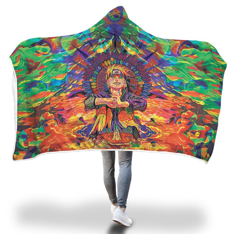 Trippy Naruto Hooded Blanket