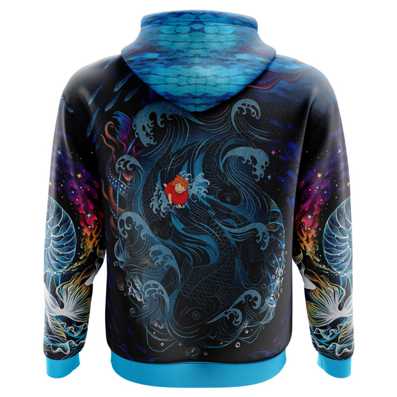 Sea Creatures Ponyo Studio Ghibli Hoodie - Image 3