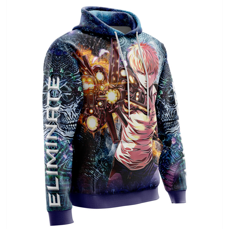 Trippy Genos One Punch Man Hoodie - Image 2