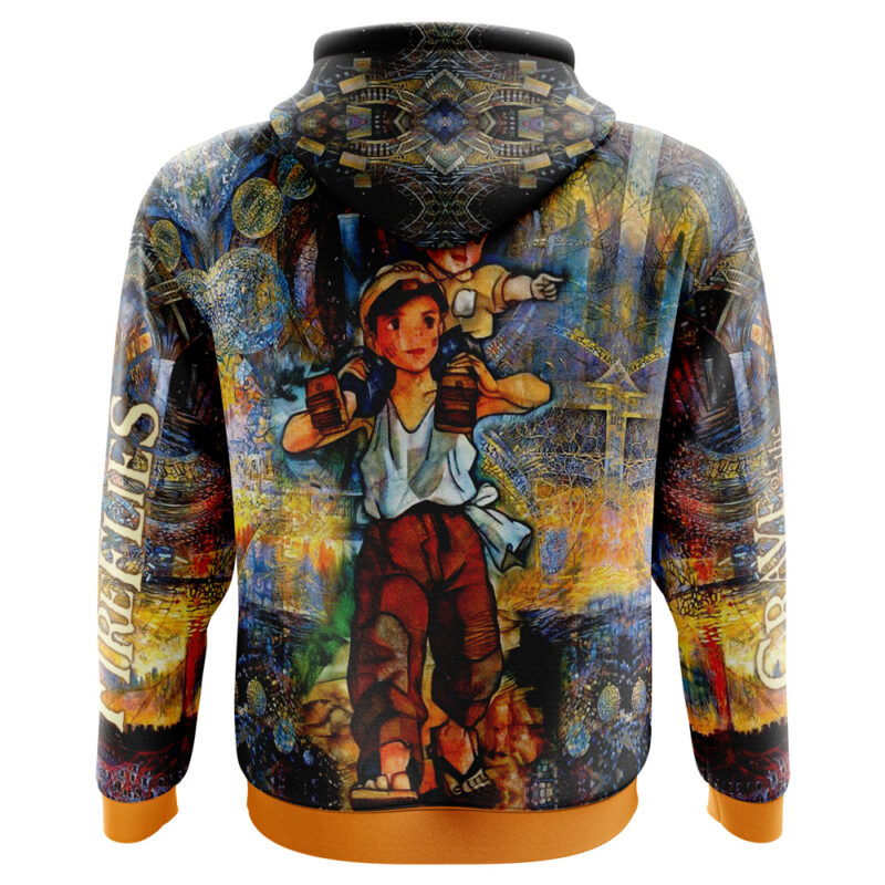 Trippy Grave of the Fireflies Studio Ghibli Hoodie - Image 3