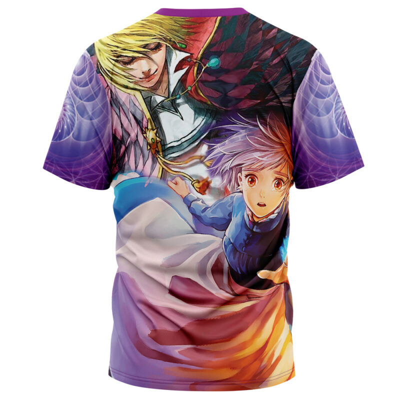 Trippy Howls Moving Castle Studio Ghibli T-Shirt - Image 2