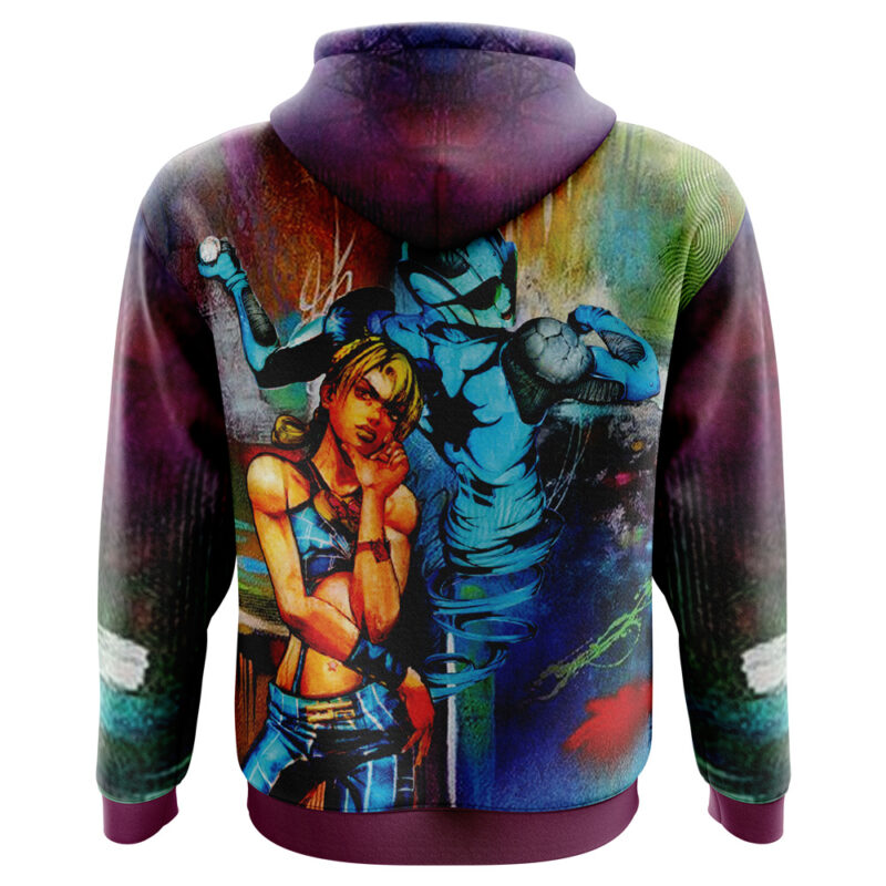 Trippy Jolyne Cujoh Stone Ocean Jojo’s Bizarre Adventure Hoodie - Image 3
