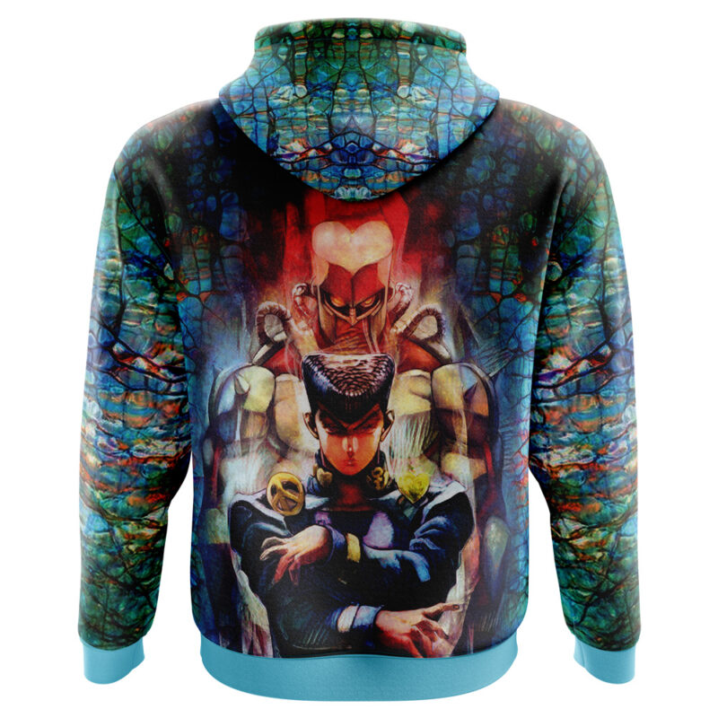 Trippy Josuke Shining Diamond Jojo’s Bizarre Adventure Hoodie - Image 3