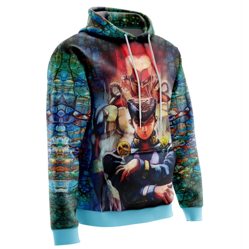 Trippy Josuke Shining Diamond Jojo’s Bizarre Adventure Hoodie - Image 2
