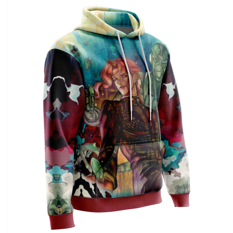 Trippy Kakyoin Hierophant Green Jojo’s Bizarre Adventure Hoodie - Image 2