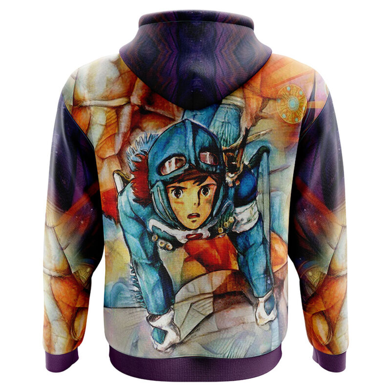 Trippy Nausicaa of the Valley of the Wind Studio Ghibli Hoodie - Image 3