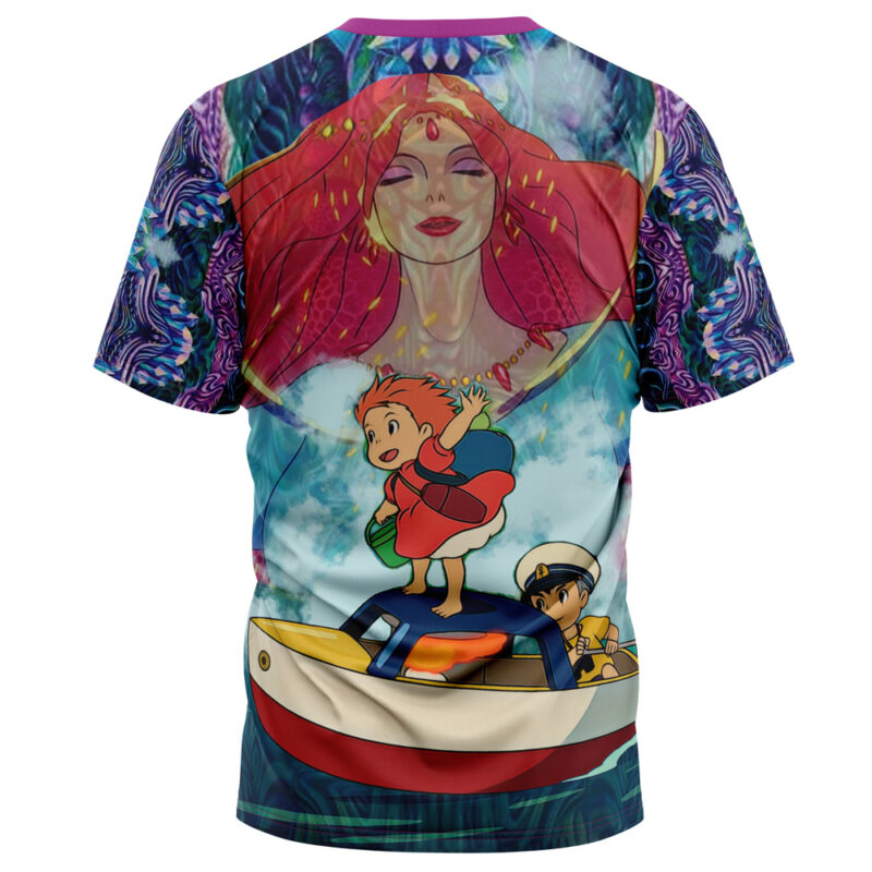 Trippy Ponyo Studio Ghibli T-Shirt - Image 2