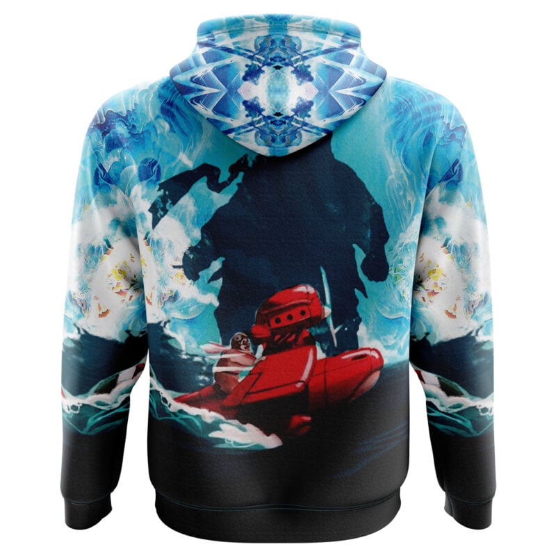 Trippy Porco Rosso Studio Ghibli Hoodie - Image 3