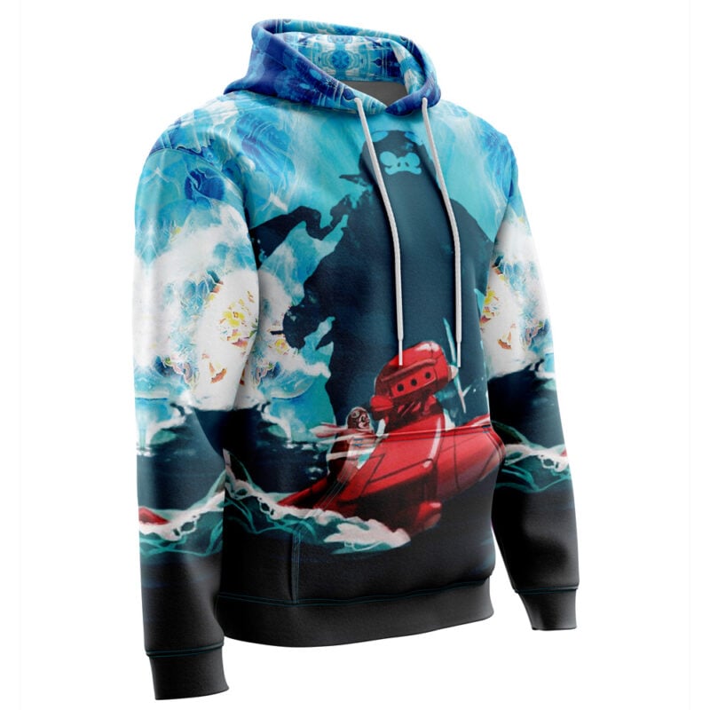 Trippy Porco Rosso Studio Ghibli Hoodie - Image 2
