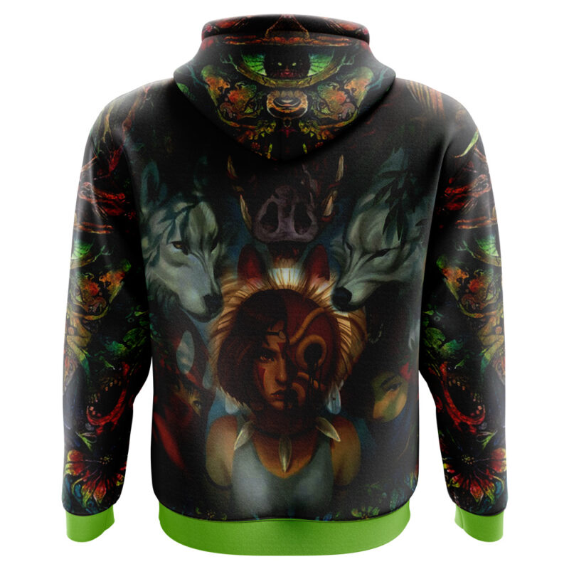 Trippy Princess Mononoke Studio Ghibli Hoodie - Image 3