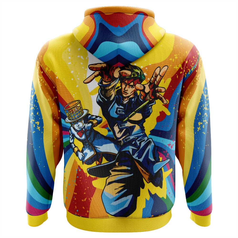 Trippy Rohan Kishibe Heaven's Door Jojo’s Bizarre Adventure Hoodie - Image 2
