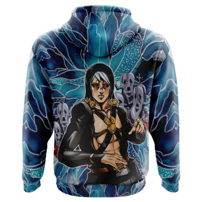 Trippy Risotto Nero Metallic Jojo’s Bizarre Adventure Hoodie