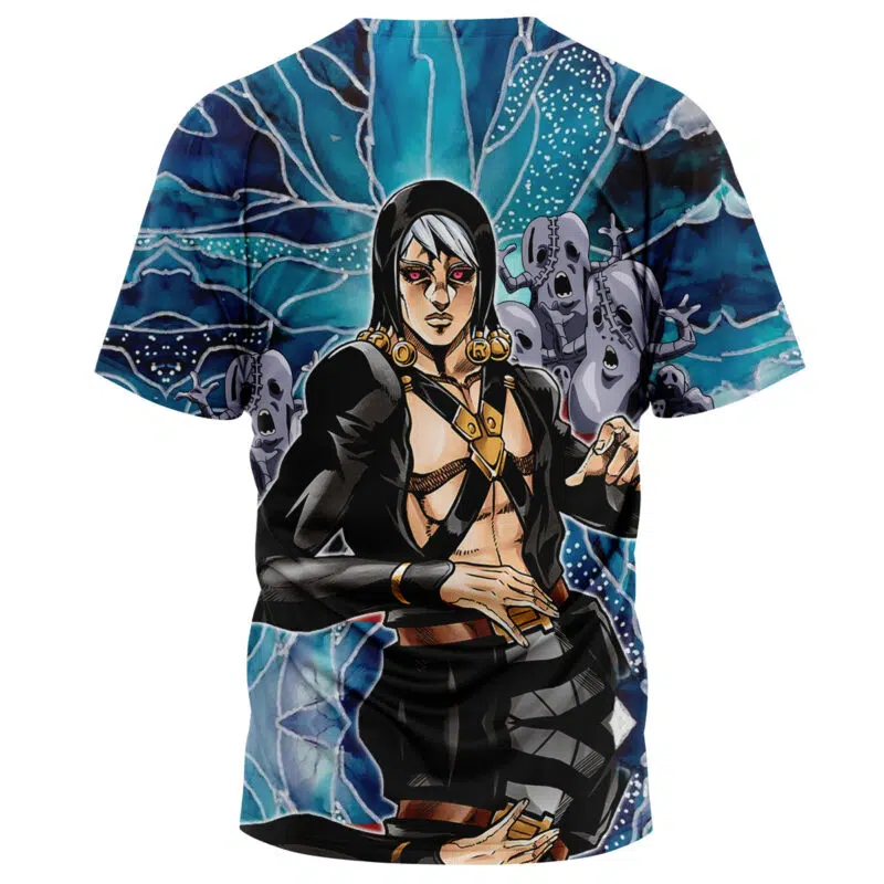 Trippy Risotto Nero Metallic Jojo’s Bizarre Adventure T-Shirt