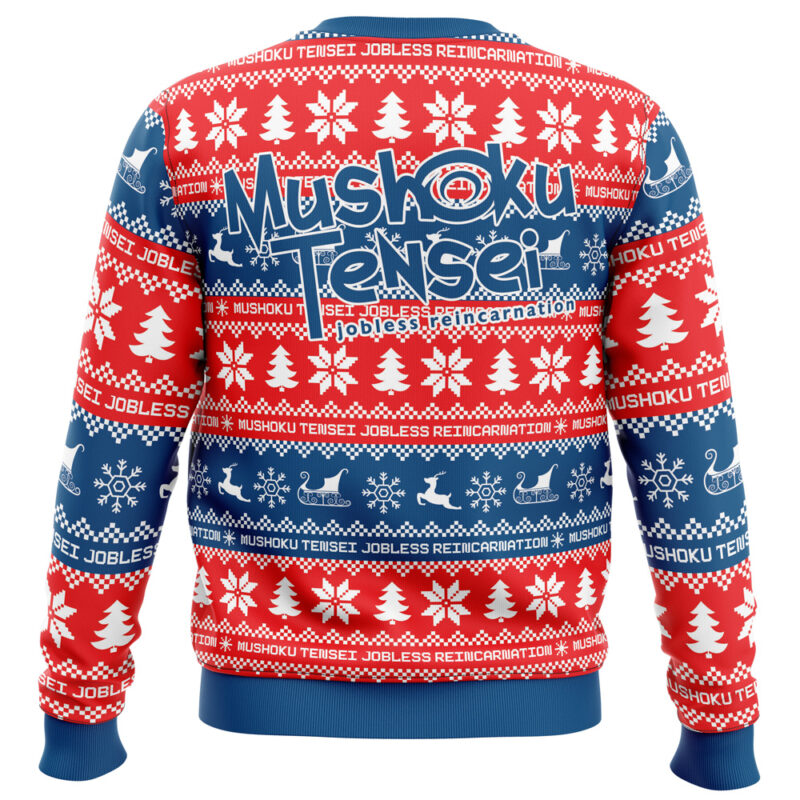 Christmas Joy Mushoku Tensei: Jobless Reincarnation Ugly Christmas Sweater - Image 4