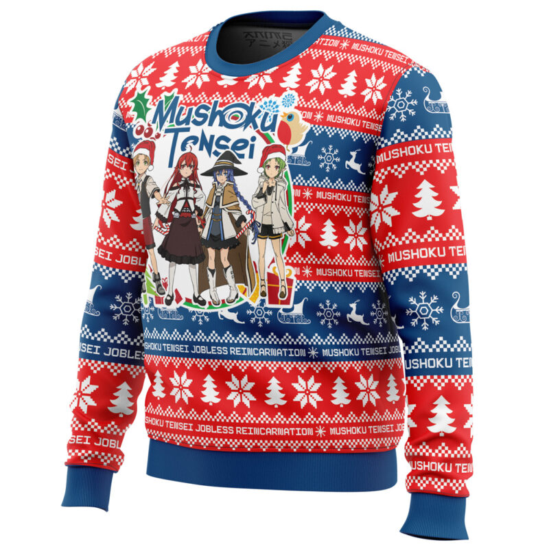 Christmas Joy Mushoku Tensei: Jobless Reincarnation Ugly Christmas Sweater - Image 2