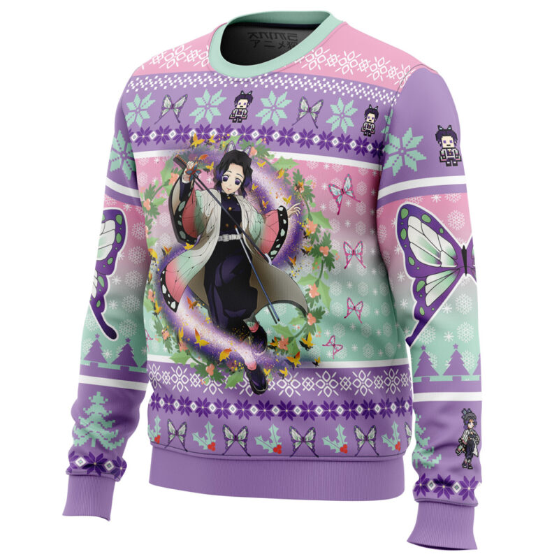 Christmas Kochou Shinobu Demon Slayer Ugly Christmas Sweater - Image 2