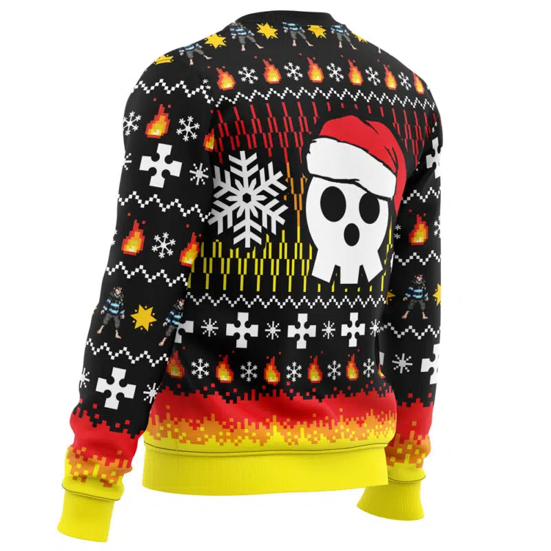 We Didn't Start the Fire this Christmas Fire Force Ugly Christmas Sweater - Image 3