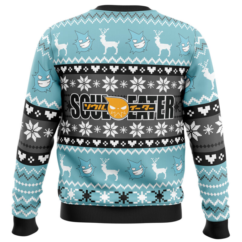 Christmas  Black Star Soul Eater Ugly Christmas Sweater - Image 4
