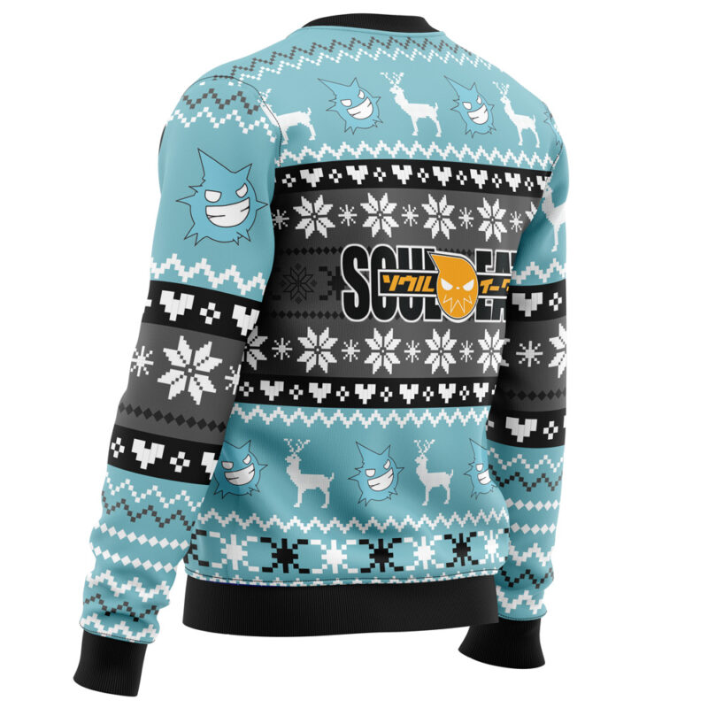 Christmas  Black Star Soul Eater Ugly Christmas Sweater - Image 3