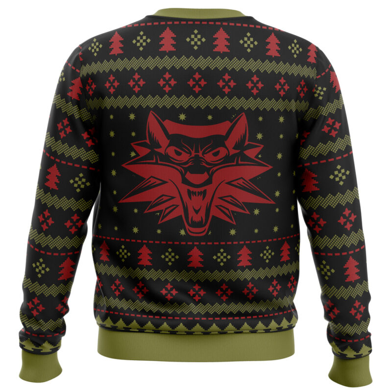 Merry Christmas and Toss a Coin The Witcher Ugly Christmas Sweater - Image 4