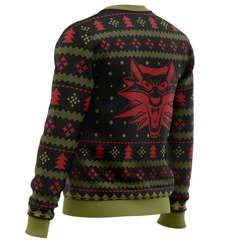 Merry Christmas and Toss a Coin The Witcher Ugly Christmas Sweater - Image 3